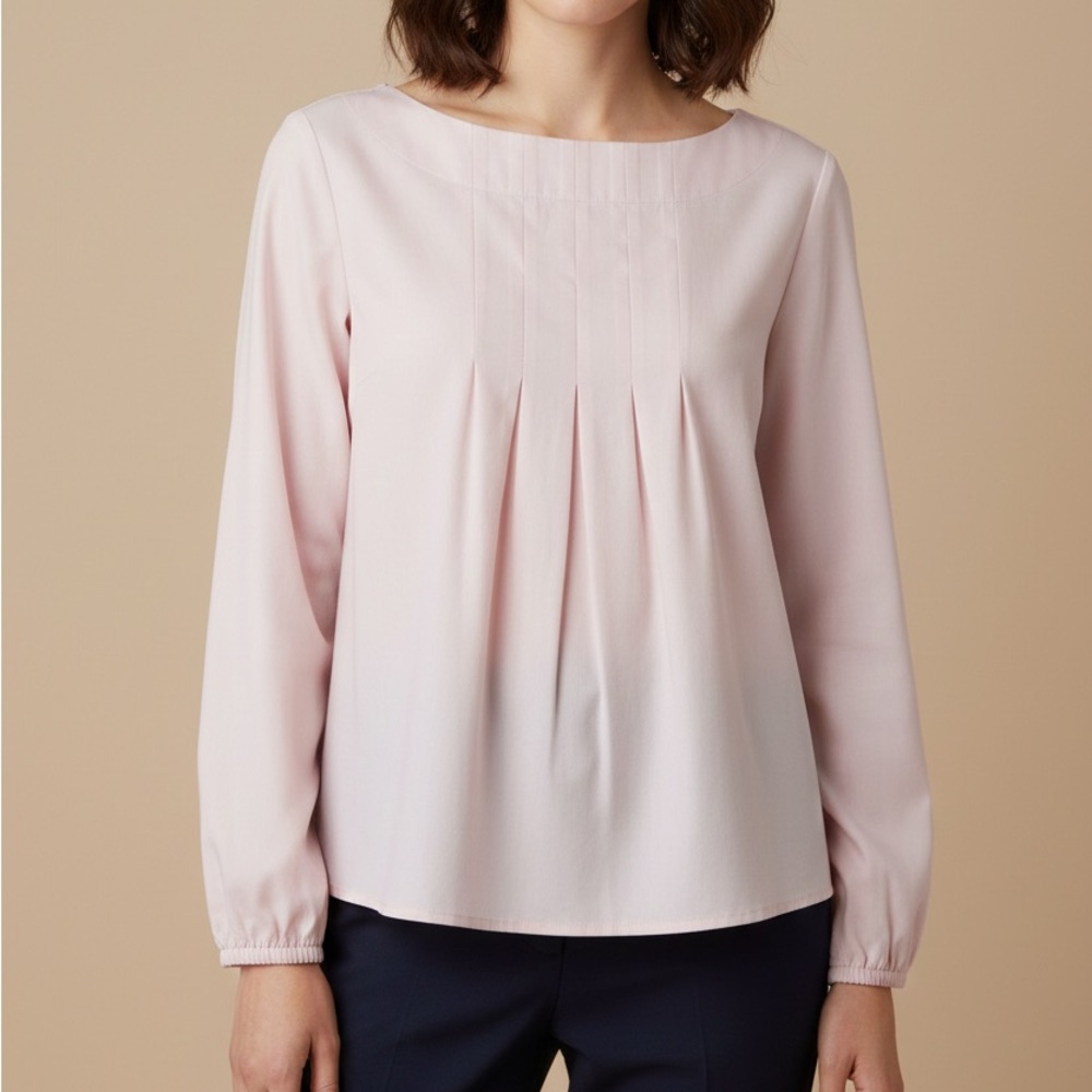Alfred Sung Front Pleat Blouse